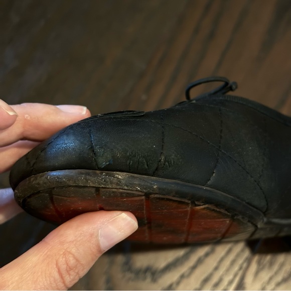 Chanel Cambon black flats oversized double logo quilted ballet flat size 40 - Picture 7 of 16